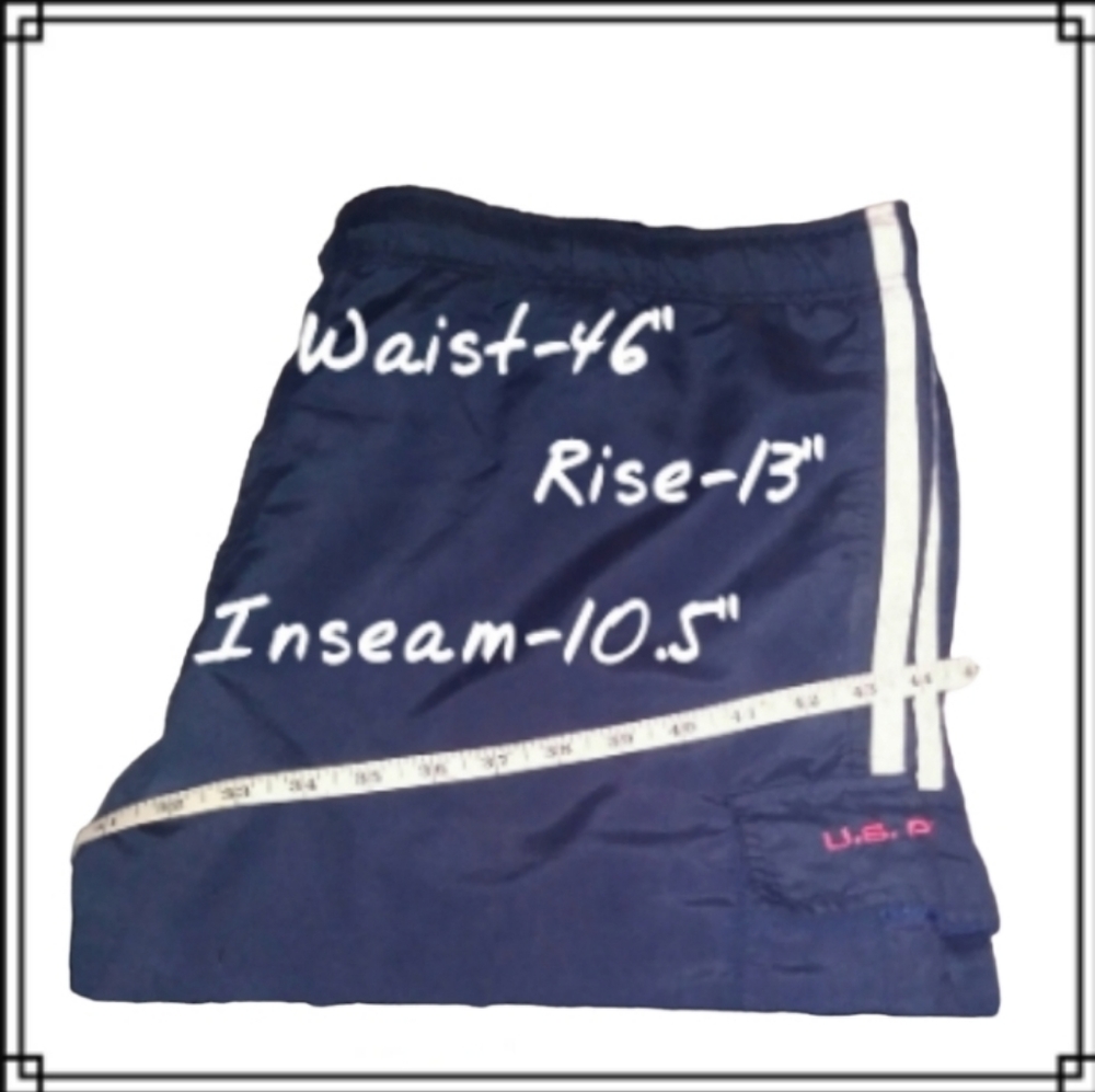 US Polo Assn Navy Blue Swin Trunks Bathing Suit - Picture 6 of 7